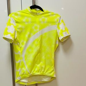 NWOT Terry Short Sleeve Bike Jersey Yellow White Size Small